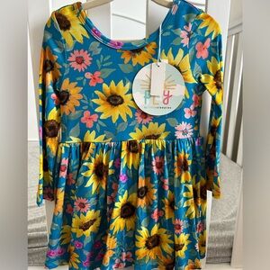 Little Sleepies Sunflower fields dress with bodysuit 18-24